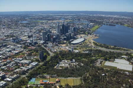 Aerial Image of PERTH CBD FROM WEST PERTH