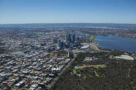 Aerial Image of PERTH CBD FROM WEST PERTH