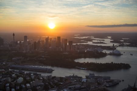Aerial Image of SYDNEY HARBOUR AT DUSK