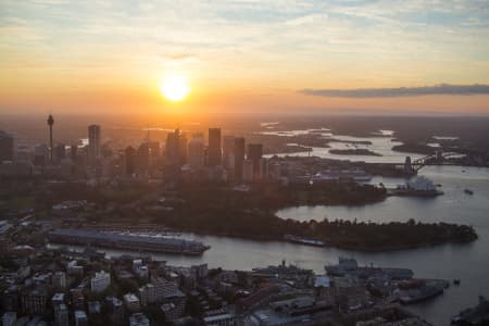 Aerial Image of SYDNEY HARBOUR AT DUSK