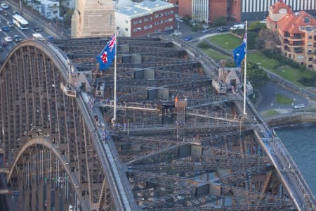 Aerial Image of SYDNEY HARBOUR BRIDGE AT DUSK