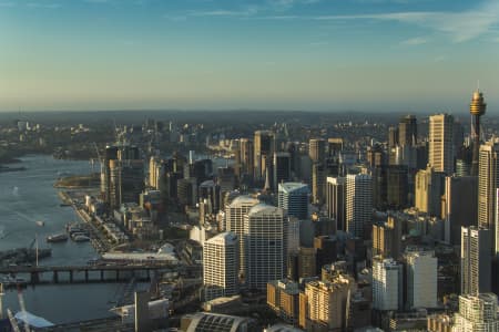 Aerial Image of DARLING HARBOUR DUSK