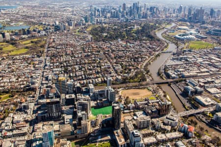 Aerial Image of SOUTH YARRA AND MELBOURNE