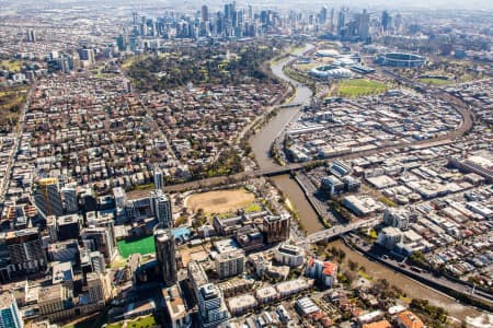Aerial Image of SOUTH YARRA AND MELBOURNE