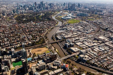 Aerial Image of SOUTH YARRA AND MELBOURNE