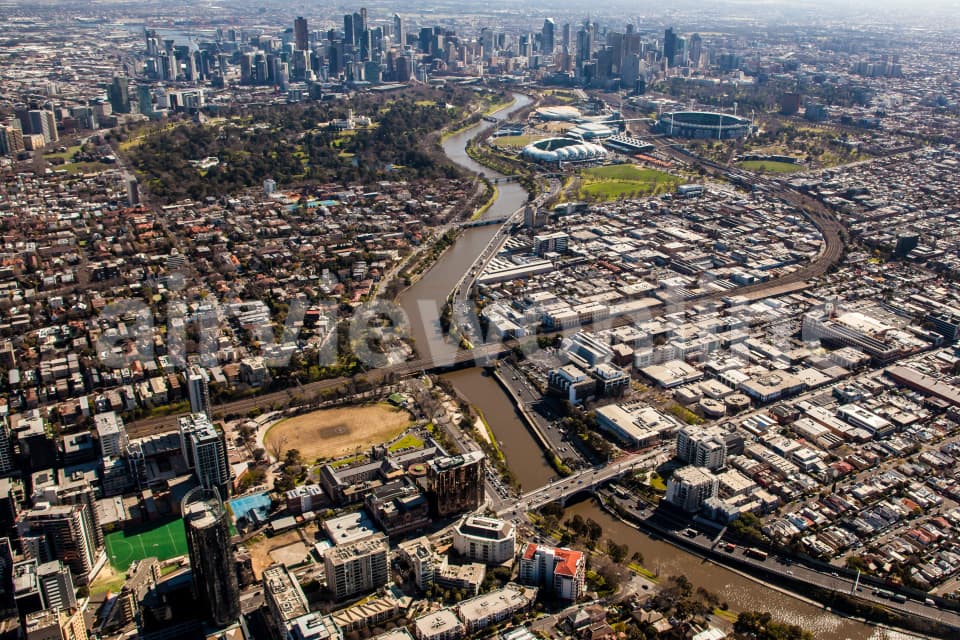 Aerial Image of South Yarra And Melbourne