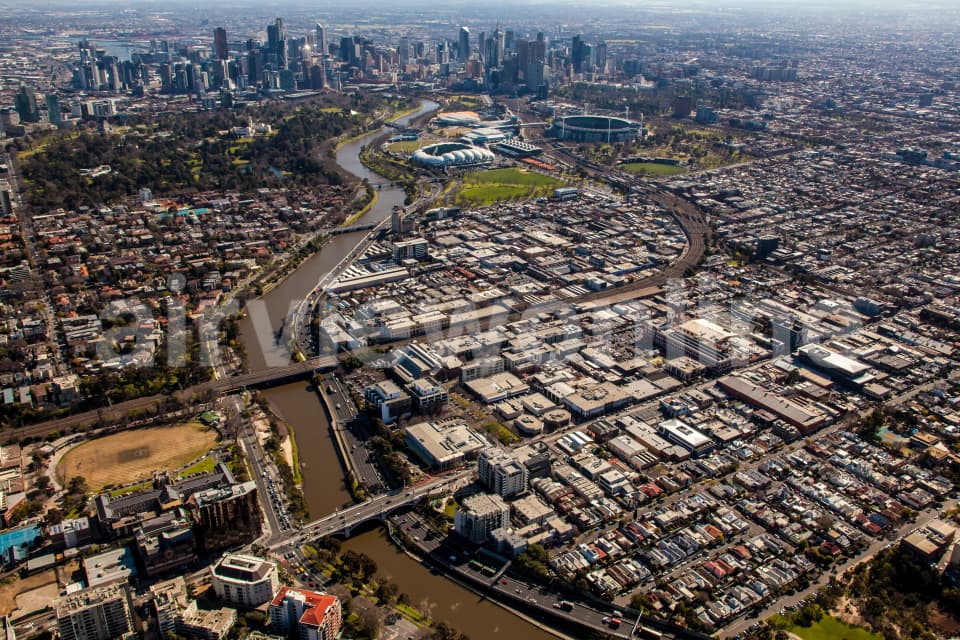 Aerial Image of South Yarra And Melbourne