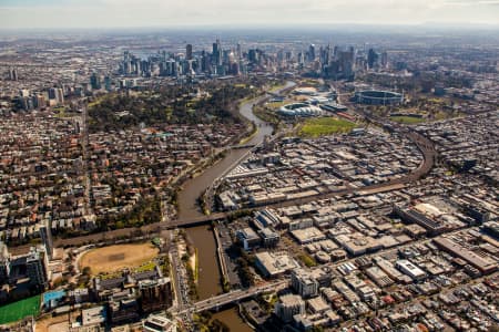 Aerial Image of SOUTH YARRA AND MELBOURNE