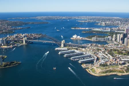 Aerial Image of WALSH BAY, MILLERS POINT & HARBOUR BRIDGE