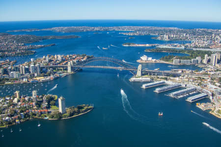 Aerial Image of WALSH BAY, MILLERS POINT & HARBOUR BRIDGE