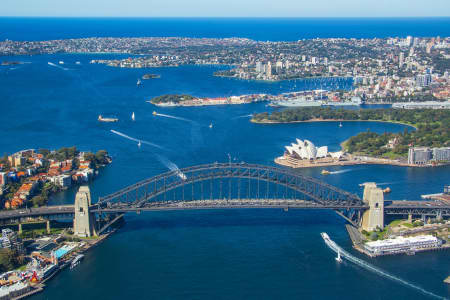 Aerial Image of WALSH BAY, MILLERS POINT & HARBOUR BRIDGE