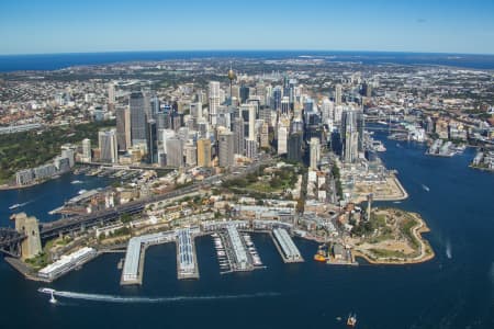 Aerial Image of WALSH BAY, MILLERS POINT & HARBOUR BRIDGE