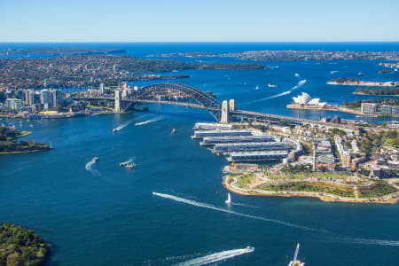 Aerial Image of WALSH BAY, MILLERS POINT & HARBOUR BRIDGE