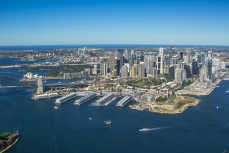 Aerial Image of WALSH BAY, MILLERS POINT & HARBOUR BRIDGE