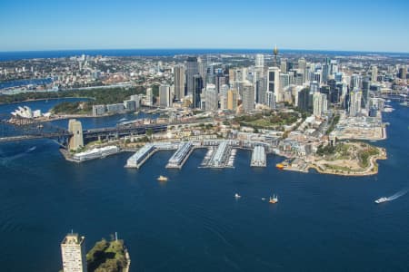 Aerial Image of WALSH BAY, MILLERS POINT & HARBOUR BRIDGE