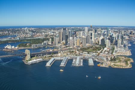 Aerial Image of WALSH BAY, MILLERS POINT & HARBOUR BRIDGE