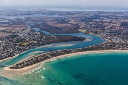 Aerial Image of BARWON HEADS IN VICTORIA