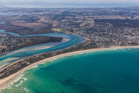 Aerial Image of BARWON HEADS IN VICTORIA