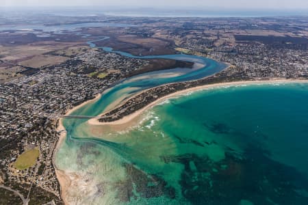Aerial Image of BARWON HEADS IN VICTORIA