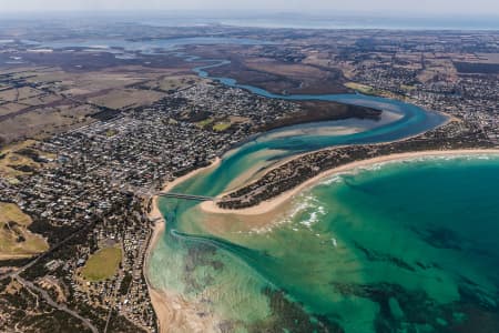 Aerial Image of BARWON HEADS IN VICTORIA