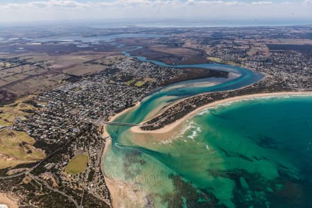Aerial Image of BARWON HEADS IN VICTORIA