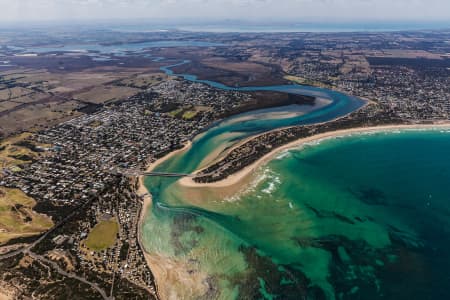 Aerial Image of BARWON HEADS IN VICTORIA