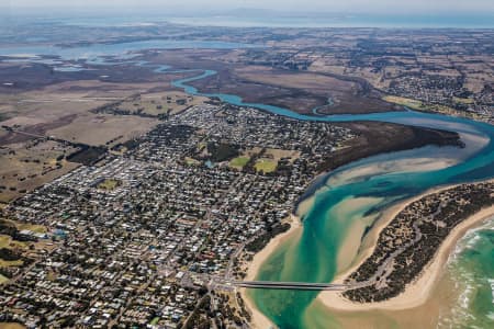 Aerial Image of BARWON HEADS IN VICTORIA