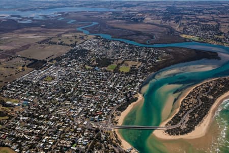 Aerial Image of BARWON HEADS IN VICTORIA