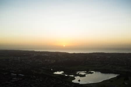 Aerial Image of SUNRISE OVER SYDNEY\'S EAST