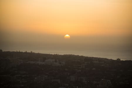 Aerial Image of SUNRISE OVER SYDNEY\'S EAST