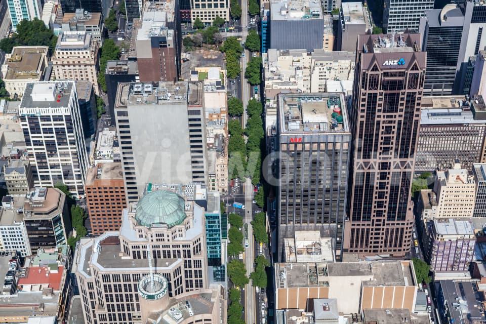 Aerial Image of Collins Street Melbourne