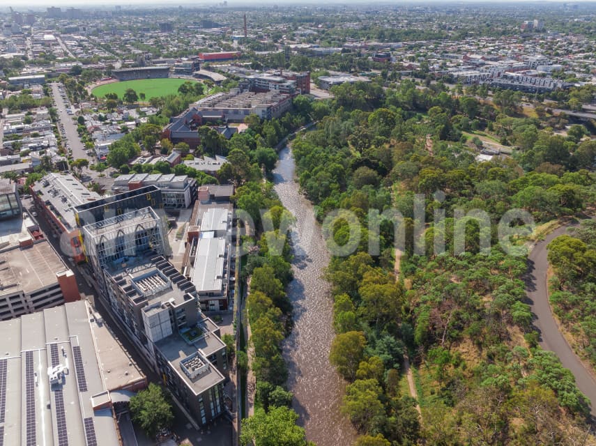 Aerial Image of Yarra River bordering Kew and Abbotsford