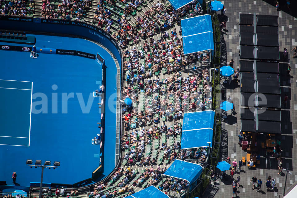 Aerial Image of Australian Open Tennis 2015