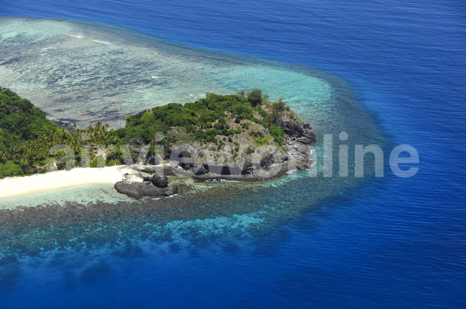Aerial Image of Matamanoa Island Fiji