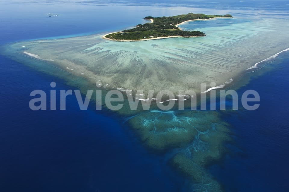 Aerial Image of Mana Island Fiji