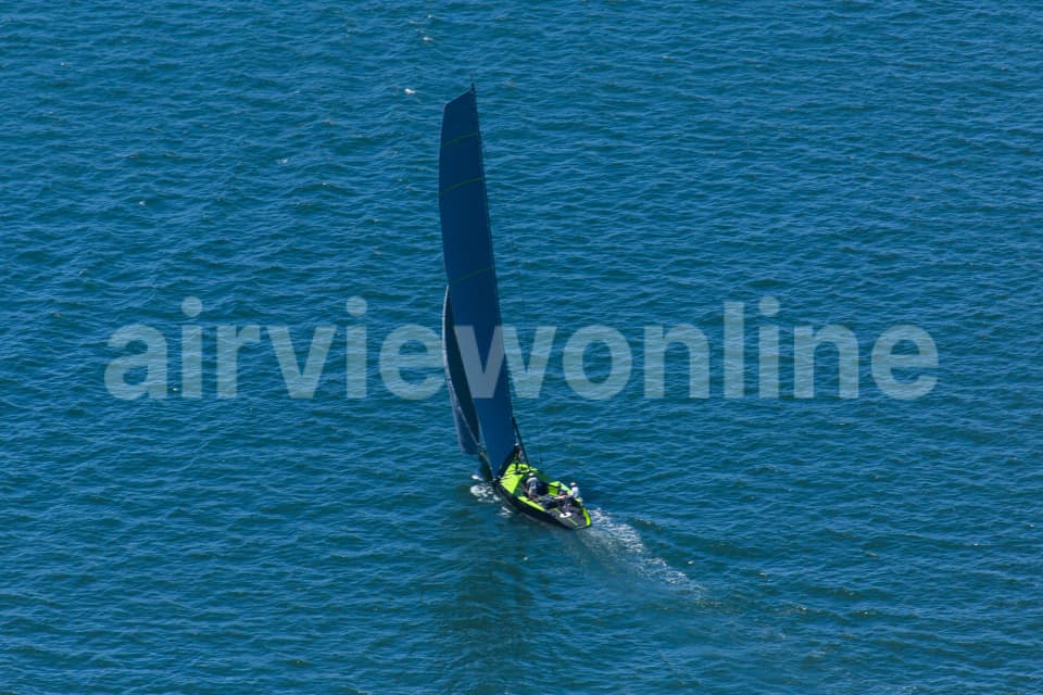 Aerial Image of Sailing In The Harbour