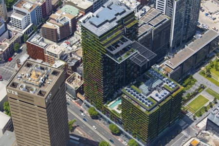 Aerial Image of ONE CENTRAL PARK VERTICAL GARDENS - PATRICK BLANC