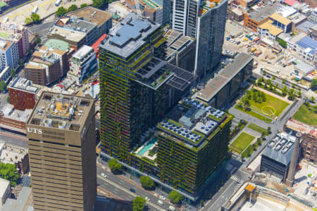 Aerial Image of ONE CENTRAL PARK VERTICAL GARDENS - PATRICK BLANC