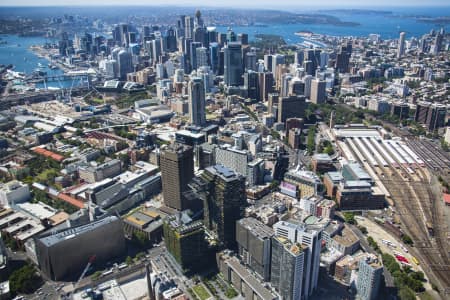 Aerial Image of ONE CENTRAL PARK VERTICAL GARDENS - PATRICK BLANC