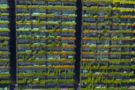 Aerial Image of ONE CENTRAL PARK VERTICAL GARDENS - PATRICK BLANC