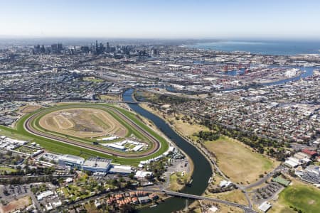 Aerial Image of WEST MELBOURNE LOOKING TOWARD MELBOURNE CBD