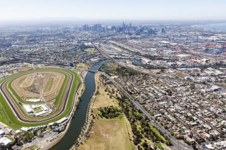 Aerial Image of WEST MELBOURNE LOOKING TOWARD MELBOURNE CBD