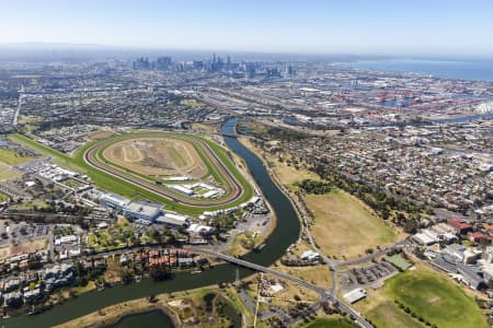 Aerial Image of WEST MELBOURNE LOOKING TOWARD MELBOURNE CBD