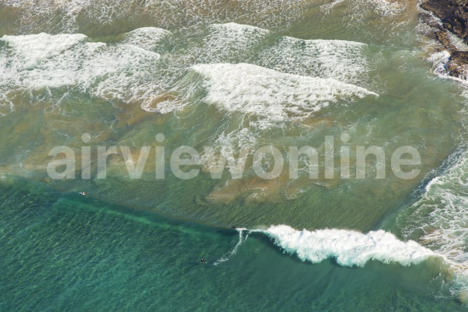 Aerial Image of Surfers