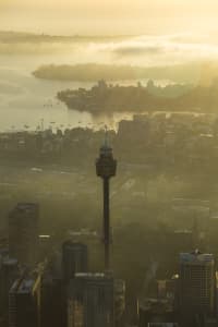 Aerial Image of SYDNEY EYE TOWER DAWN