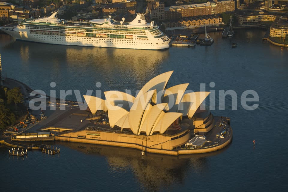 Aerial Image of Sydney Harbour Dawn