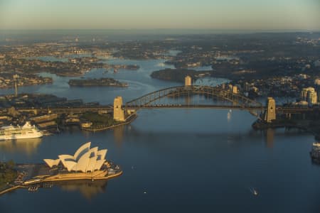 Aerial Image of SYDNEY HARBOUR DAWN