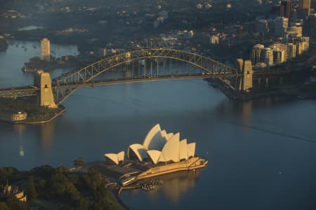 Aerial Image of SYDNEY HARBOUR DAWN