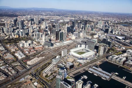 Aerial Image of THE DOCKLANDS IN MELBOURNE