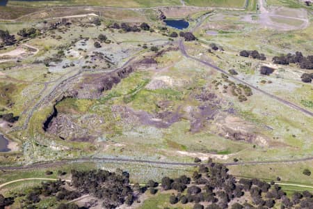 Aerial Image of QUARRY NEXT TO TULLAMARINE AIRPORT.